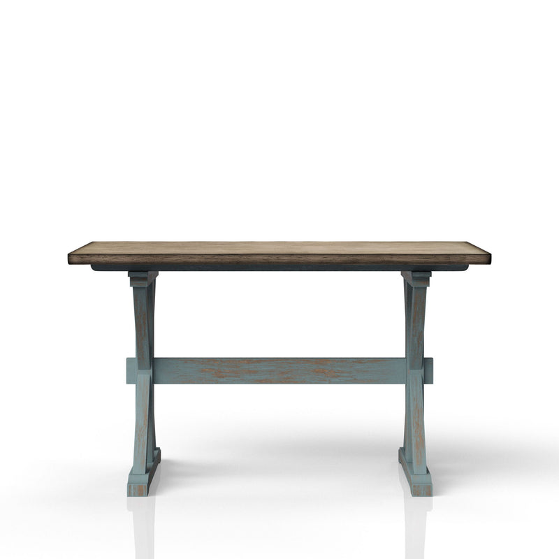 X Based Counter Height Dining Table - Aqua Blue - R&R Furniture Gallery (Fountain Valley, CA)
