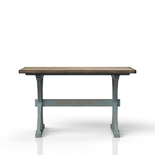 X Based Counter Height Dining Table - Aqua Blue - R&R Furniture Gallery (Fountain Valley, CA)