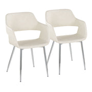 Lumi Source Margarite contemporary dining chair set of 2 with sleek modern design and comfortable upholstered seats.
