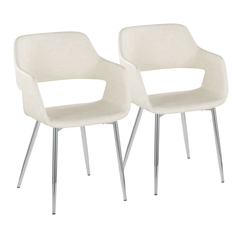 Lumi Source Margarite contemporary dining chair set of 2 with sleek modern design and comfortable upholstered seats.