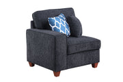 Gina - Sectional Sofa With Ottoman - Black - R&R Furniture Gallery (Fountain Valley, CA)