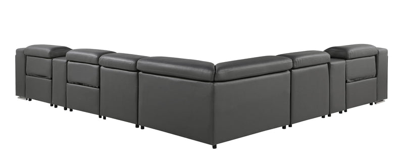 1116 - Power Reclining Italian Leather Sectional - R&R Furniture Gallery (Fountain Valley, CA)