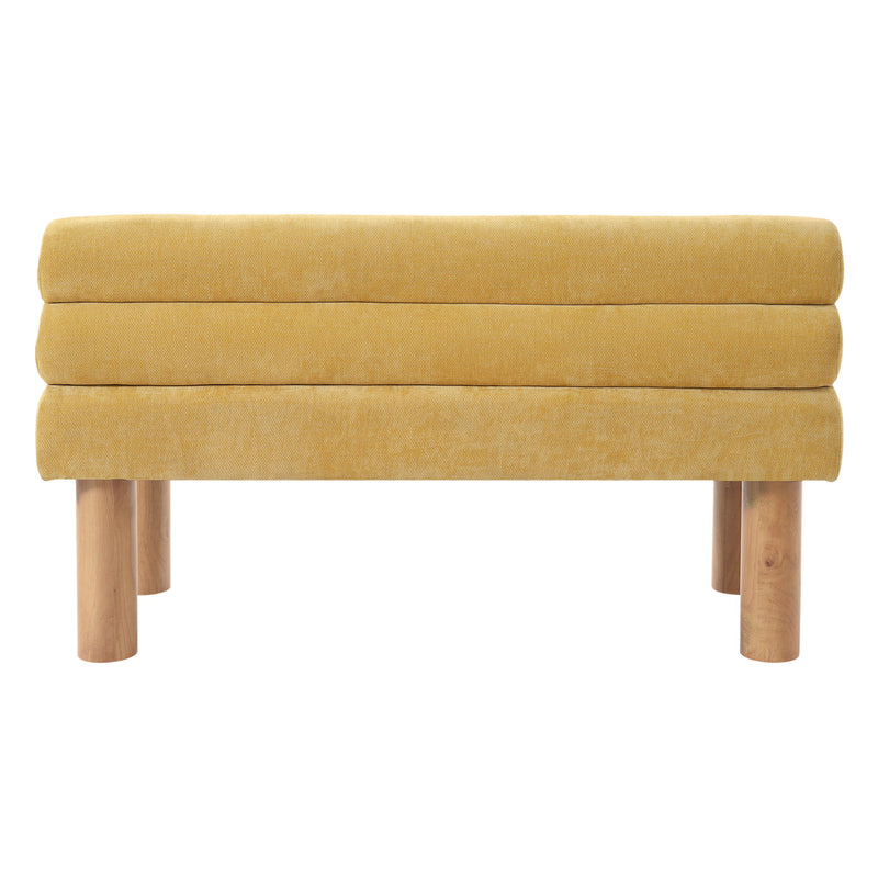 Noble House dining upholstered bench with cushioned seat and wooden legs, ideal for modern dining room seating.