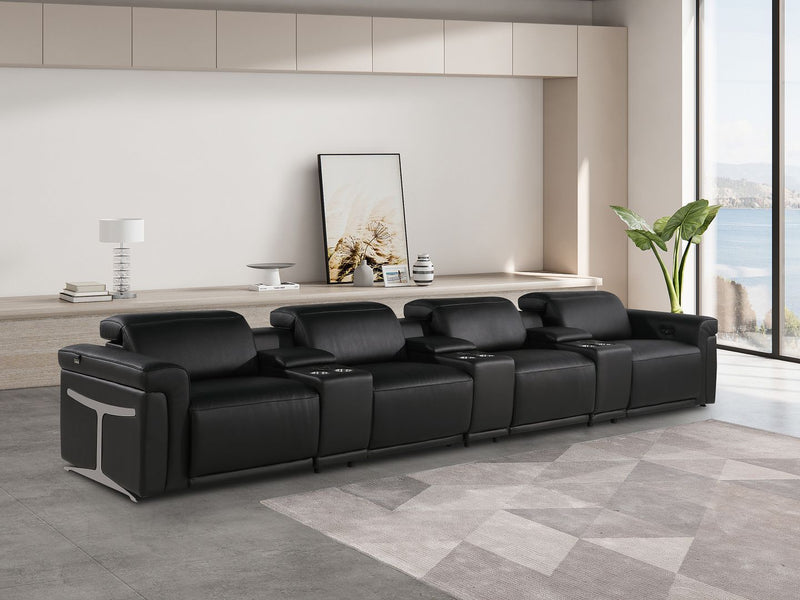 1126 - 7-Piece Modular Power Reclining Sofa In With 4 Power Recliners & Power Headrests - R&R Furniture Gallery (Fountain Valley, CA)
