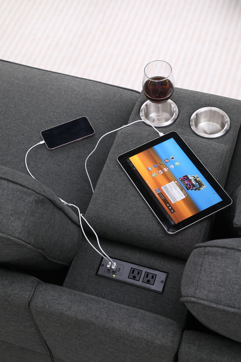 Eric - 9 Piece Upholstered Sectional With Ottoman - R&R Furniture Gallery (Fountain Valley, CA)