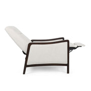 Noble House Drury contemporary fabric upholstered pushback recliner with padded armrests and plush cushioning.