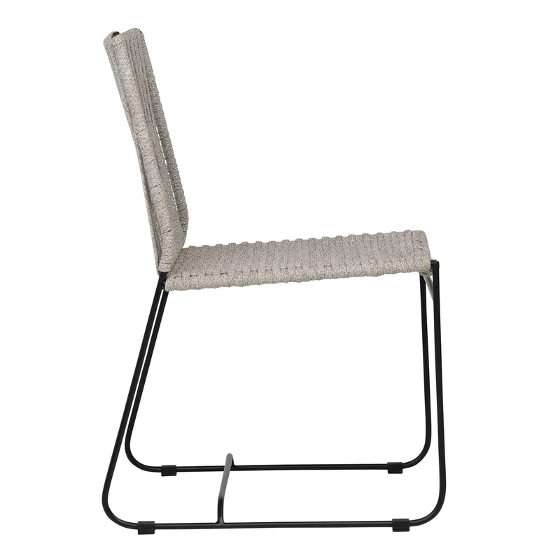 Abel - Outdoor Dining Chair - Taupe And Black