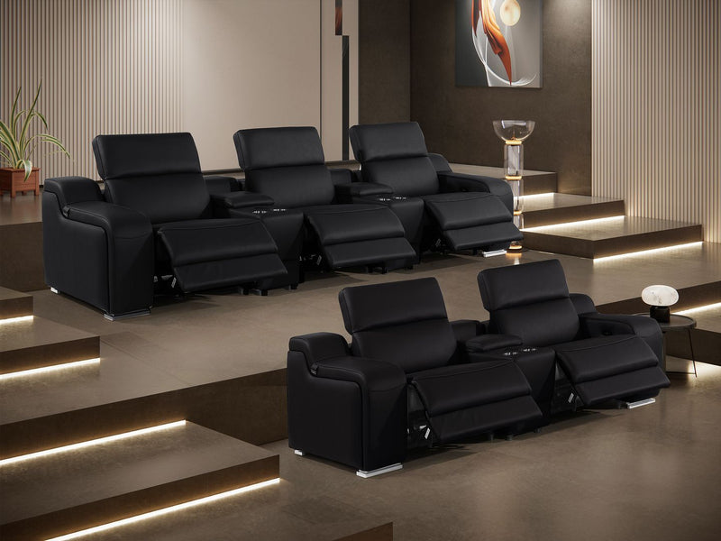 1116 - 8-Piece Modular Power Reclining Sofa, Loveseat & Chair Set In With 5 Power Recliners & Power Headrests