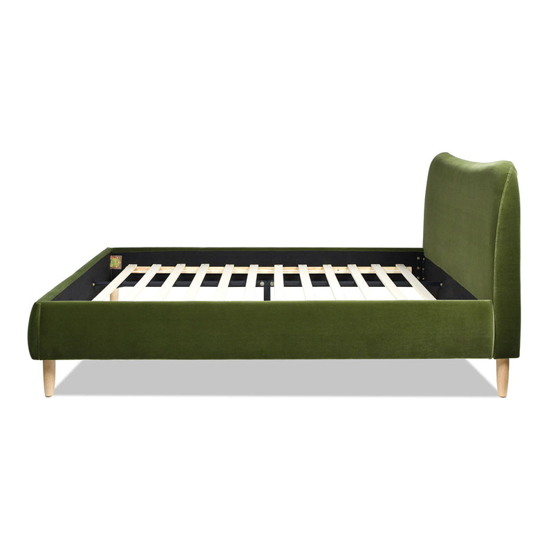 Roman - Curved Headboard Upholstered Platform Bed - R&R Furniture Gallery (Fountain Valley, CA)