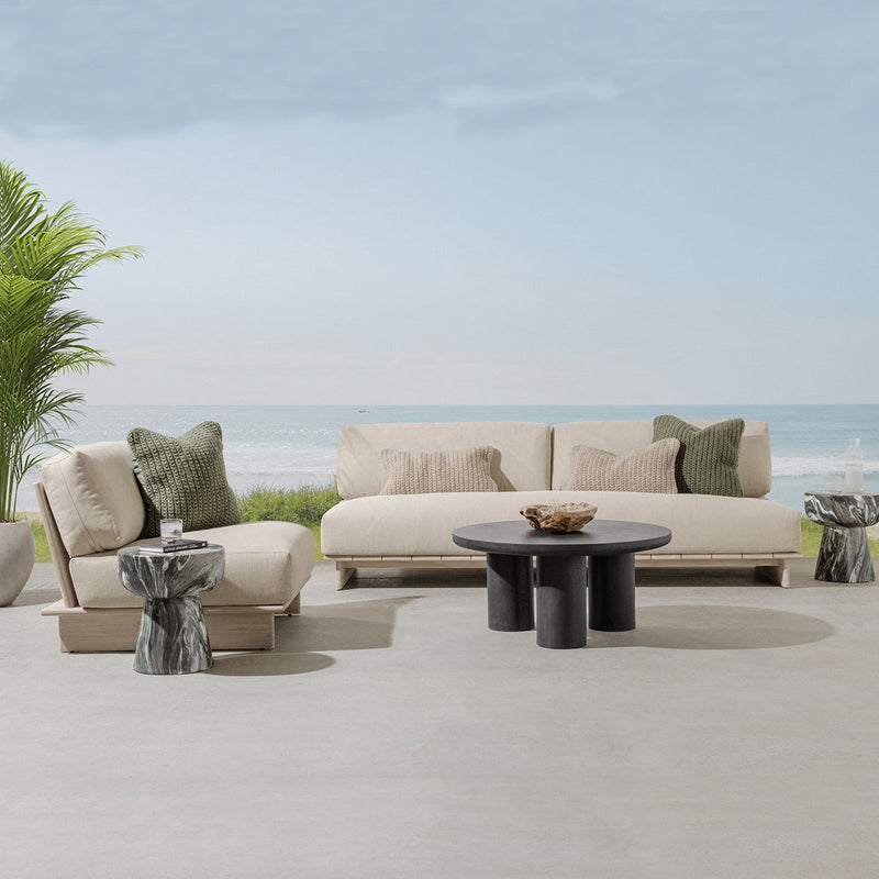 Livia - Teak Outdoor Sofa - Taupe