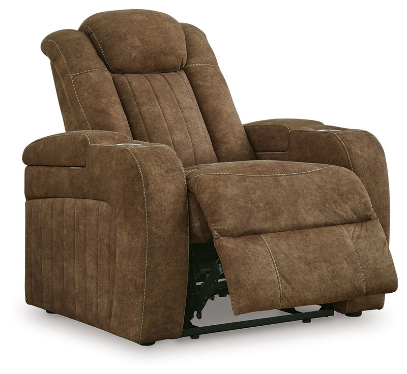 Wolfridge - Power Recliner/Adj Headrest - Brindle - R&R Furniture Gallery (Fountain Valley, CA)