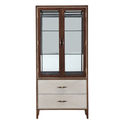 Houston - Display Cabinet - Walnut - R&R Furniture Gallery (Fountain Valley, CA)