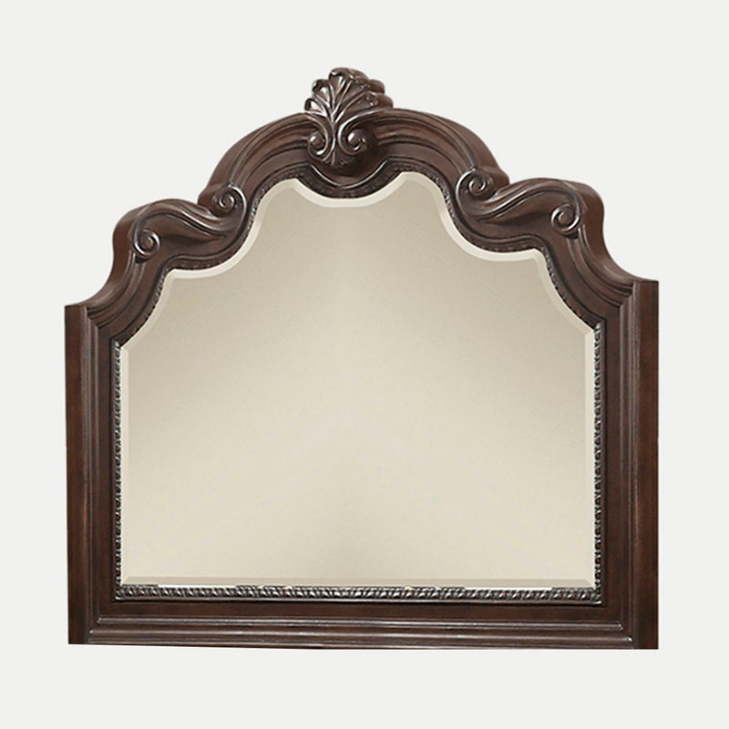 Ornate Mirror - Mahogany - R&R Furniture Gallery (Fountain Valley, CA)