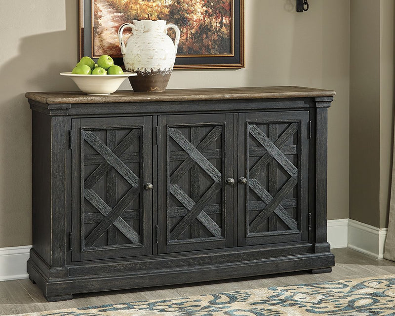 Tyler Creek - Dining Room Server - Black / Gray - R&R Furniture Gallery (Fountain Valley, CA)