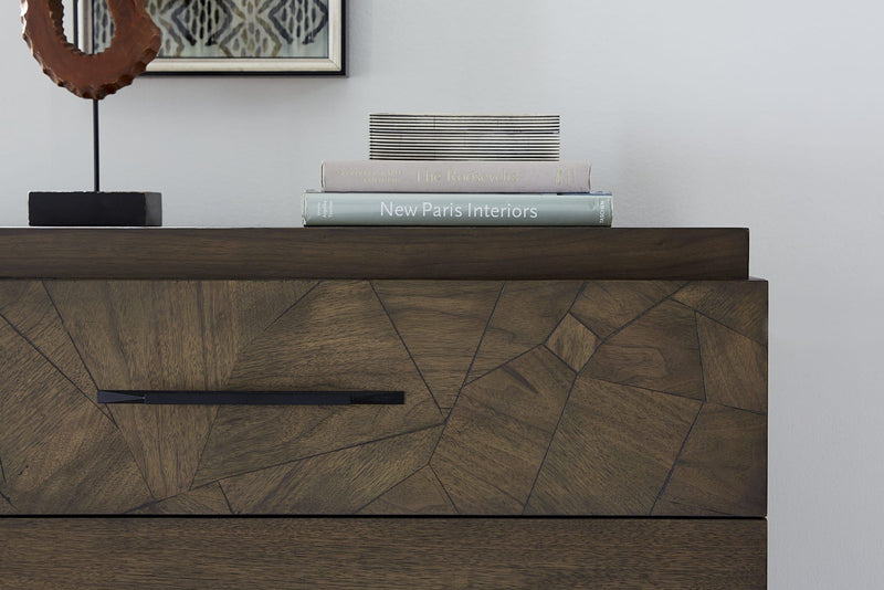 Broderick Two-Drawer Nightstand in Wild Oats Brown