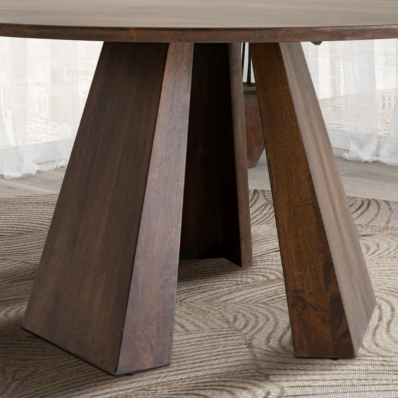 Bolton - Round Dining Table - Walnut - R&R Furniture Gallery (Fountain Valley, CA)