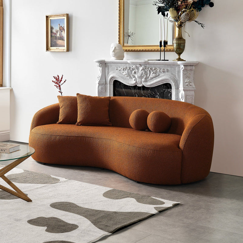 Drake - Japandi Style Curvy Boucle Sofa - R&R Furniture Gallery (Fountain Valley, CA)
