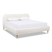 Roman - Curved Headboard Upholstered Platform Bed - R&R Furniture Gallery (Fountain Valley, CA)