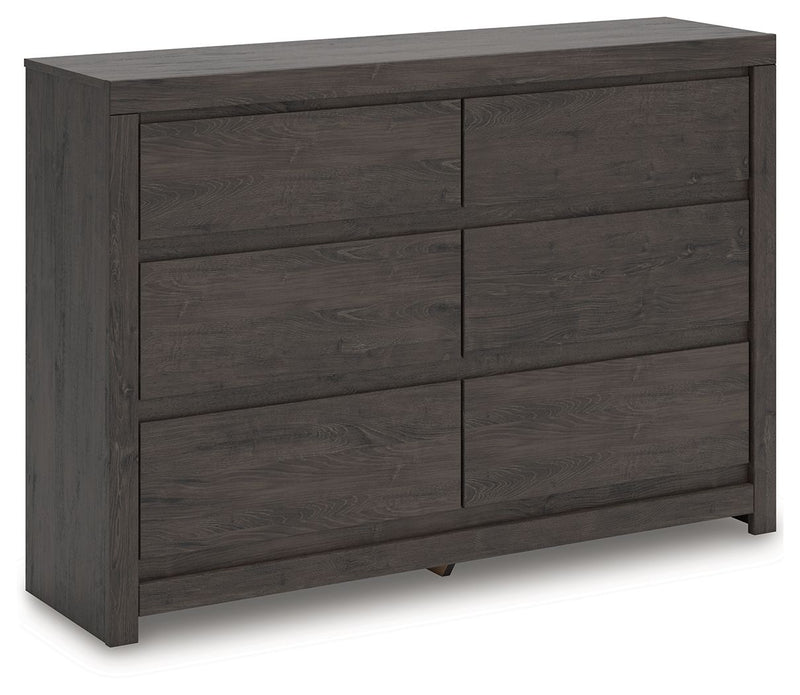 Fraluna - Six Drawer Dresser - Charcoal - R&R Furniture Gallery (Fountain Valley, CA)