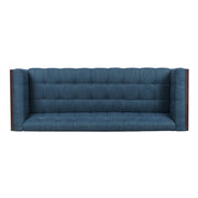 Noble House contemporary mid-century charm 3-seater sofa with button tufted waffle stitching and sleek stationary design.
