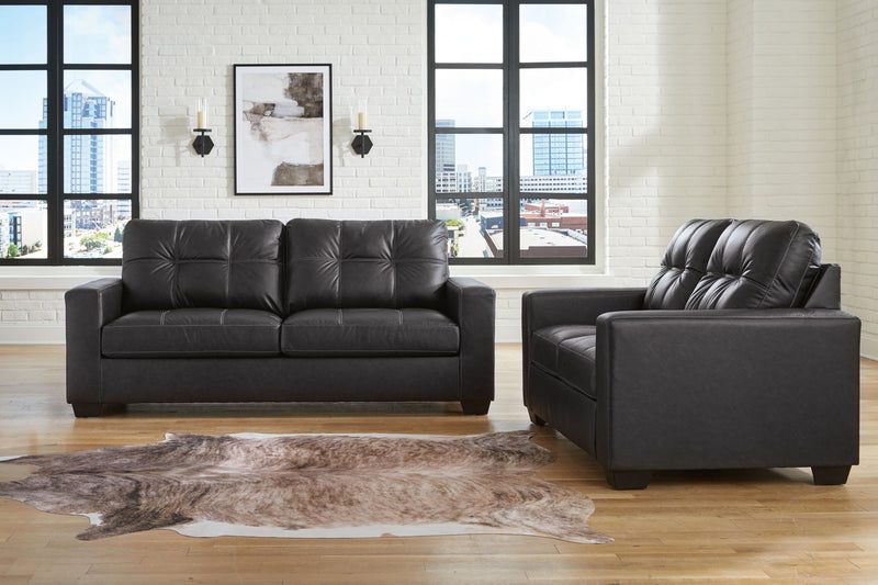 Benchcraft® Barlin Mills living room set featuring stationary sofas and loveseats with plush fabric upholstery and modern design.
