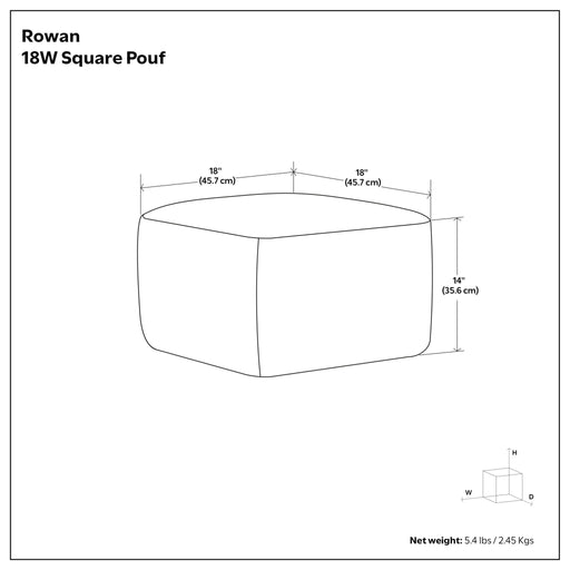 Rowan - Square Pouf Ottoman - Natural - R&R Furniture Gallery (Fountain Valley, CA)