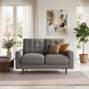 Loveseat Sofa, Tufted Back Upholstered 2 Seat Couch