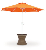 Laguna Heights - Round End Table With Umbrella Option - Beige - R&R Furniture Gallery (Fountain Valley, CA)