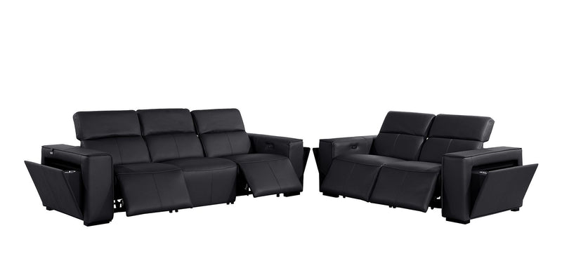 1224 - 5-Piece Modular Power Reclining Sofa And Loveseat Set In With 4 Power Recliners & Power Headrests