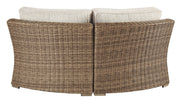 Beachcroft - Curved Corner Chair w/Cushion - Beige - R&R Furniture Gallery (Fountain Valley, CA)