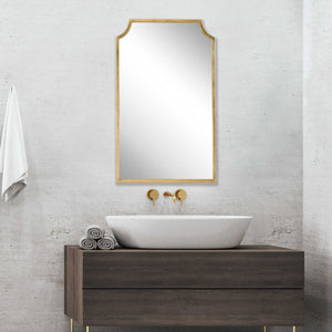 Metal Frame Mirror - Gold Leaf