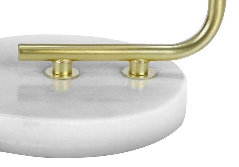 Lighting, Table Lamp, Marble, Contemporary - White - R&R Furniture Gallery (Fountain Valley, CA)