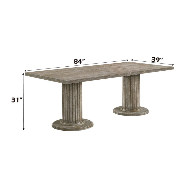 Gabrian - 31" Dining Table - Reclaimed Gray - R&R Furniture Gallery (Fountain Valley, CA)