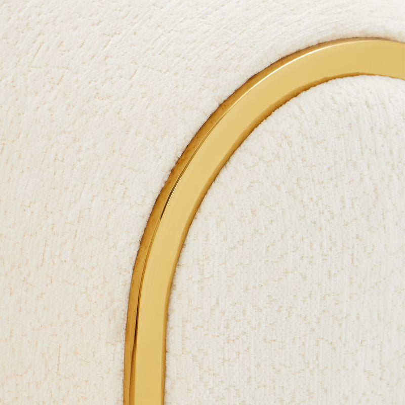 Sassani - Loveseat - Crepe / Gold - R&R Furniture Gallery (Fountain Valley, CA)
