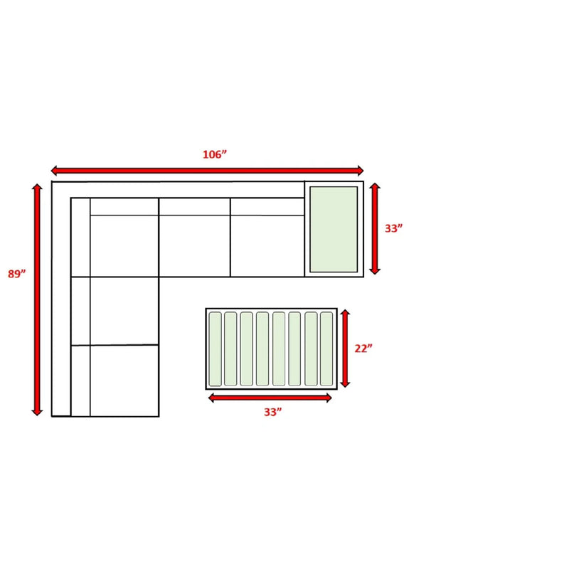 Stylish Entertainment Sectional Set, Outdoor Living - R&R Furniture Gallery (Fountain Valley, CA)