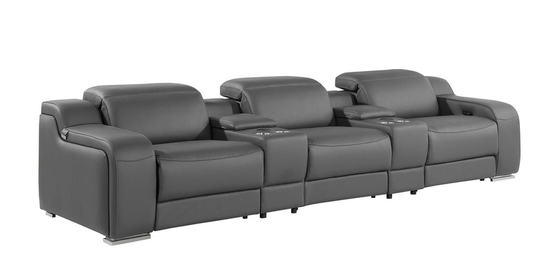 1116 - 8-Piece Modular Power Reclining Sofa, Loveseat & Chair Set In With 5 Power Recliners & Power Headrests