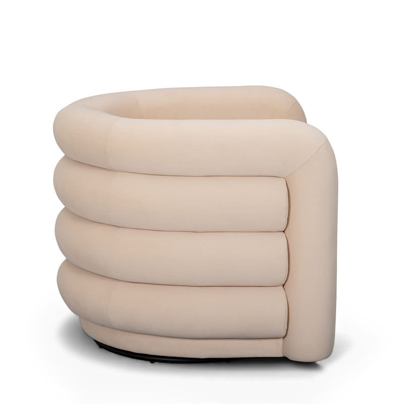 Curves - Velvet Swivel Accent Chair - R&R Furniture Gallery (Fountain Valley, CA)