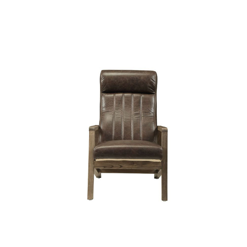 Emint - Accent Chair - Distress Chocolate Top Grain Leather - R&R Furniture Gallery (Fountain Valley, CA)