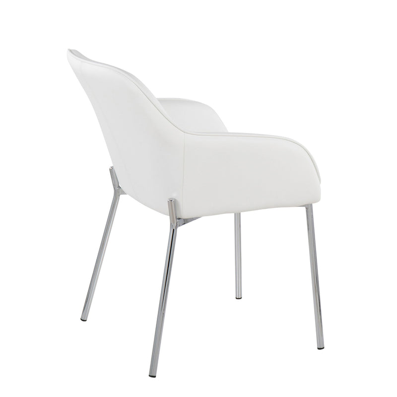 Set of two Lumi Source Daniella contemporary modern dining chairs with sleek design and upholstered seats.