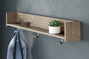 Oliah - Wall Mounted Coat Rack w/Shelf - Natural - R&R Furniture Gallery (Fountain Valley, CA)