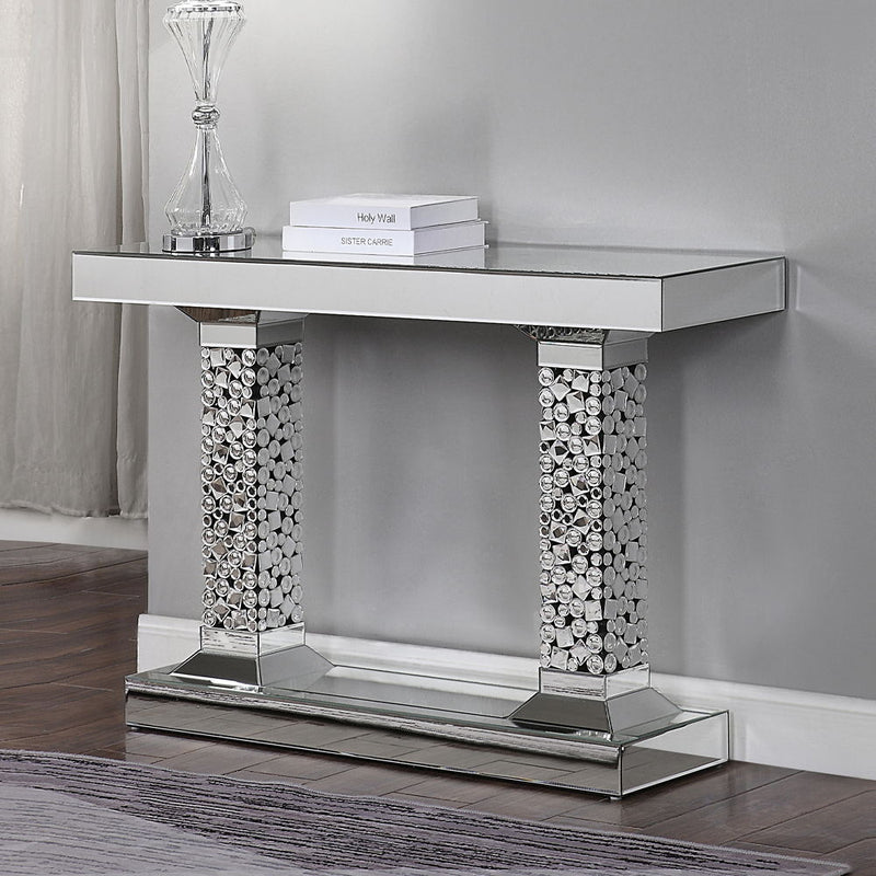 Kachina - Console Table - Mirrored & Faux Gems - R&R Furniture Gallery (Fountain Valley, CA)