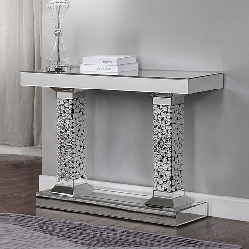 Kachina - Console Table - Mirrored & Faux Gems - R&R Furniture Gallery (Fountain Valley, CA)