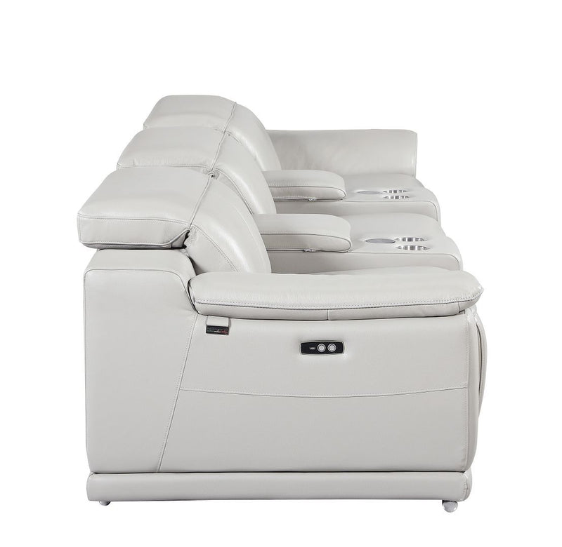 9762 - 5-Piece Modular Power Reclining Sofa And Loveseat Set With 3 Power Recliners In