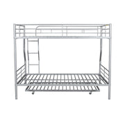 Steel construction bunk bed by DreamHaus featuring sturdy metal frame and twin-sized top and bottom sleeping areas.