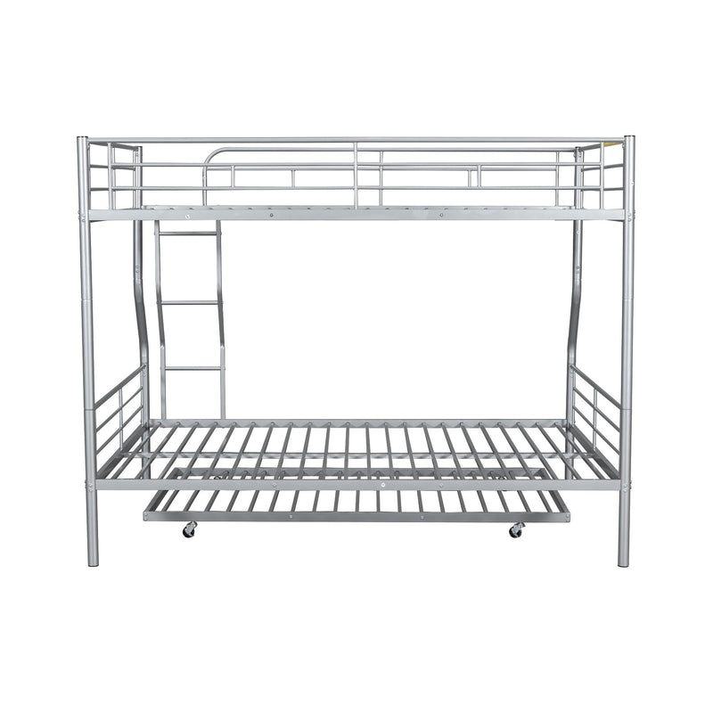 Steel construction bunk bed by DreamHaus featuring sturdy metal frame and twin-sized top and bottom sleeping areas.