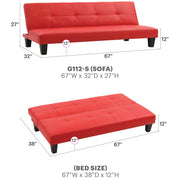 Glory Furniture Alan futon sofa bed with sleek design, featuring a comfortable seating area and convertible sleeping surface.
