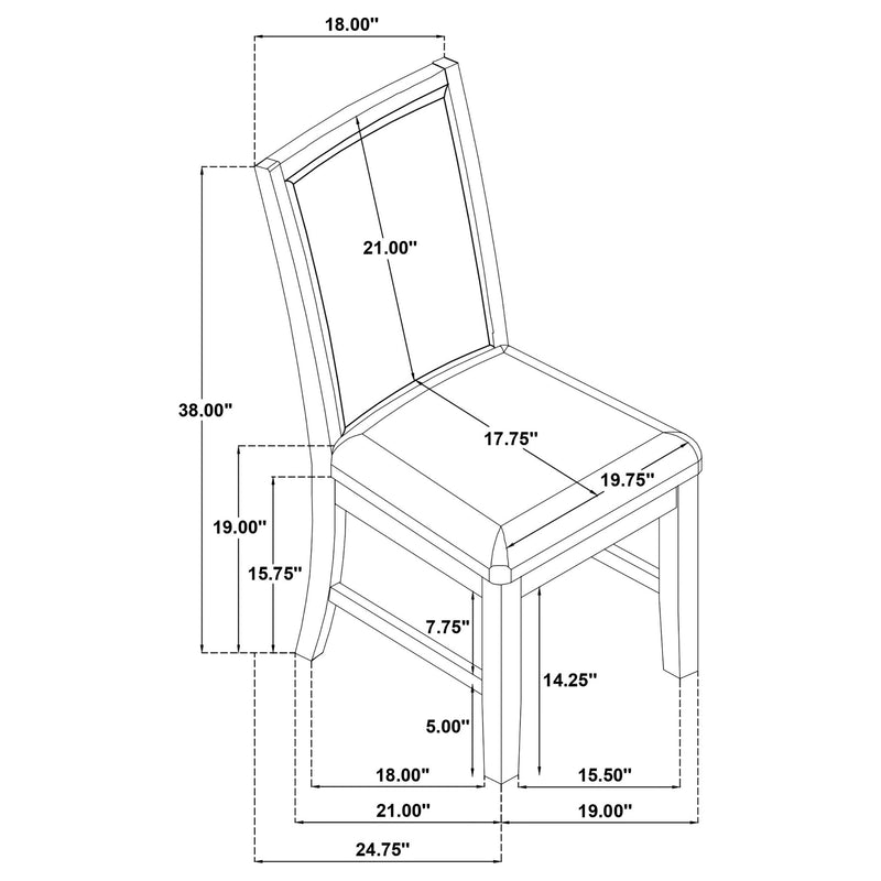 Rectangular Dining Set With Angular Legs