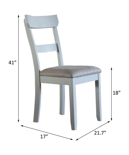 House Marchese - Side Chair (Set of 2) - Two Tone Gray Fabric & Pearl Gray - R&R Furniture Gallery (Fountain Valley, CA)