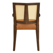 Mid Century Modern Arm Dining Chair Set With Rattan Backrest - R&R Furniture Gallery (Fountain Valley, CA)