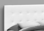 Queen Size Headboard Only Upholstered Leather Look - White - R&R Furniture Gallery (Fountain Valley, CA)